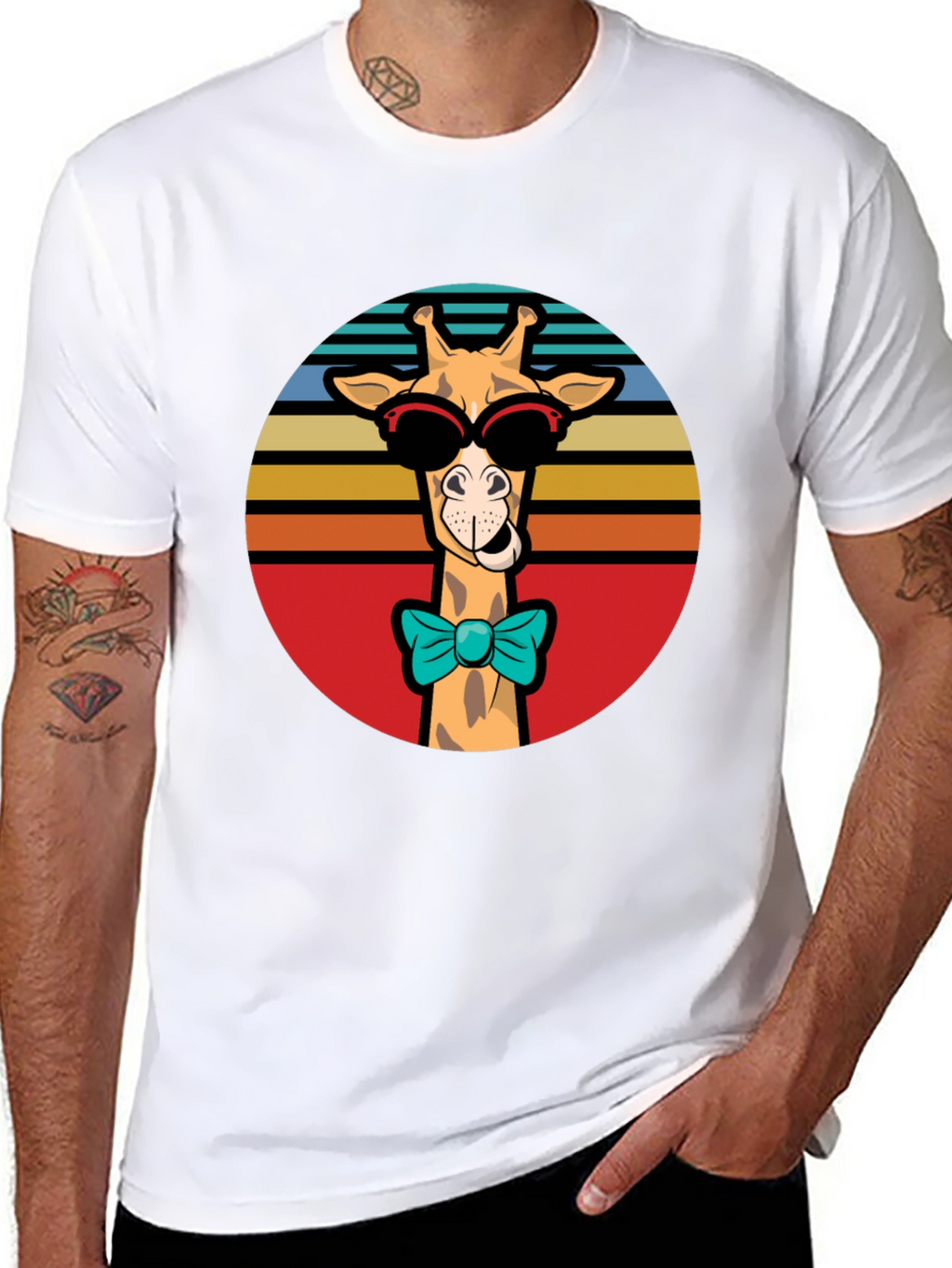 Cool Giraffe T-Shirt - Retro Style