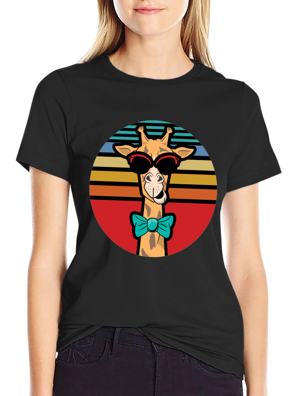 Cool Giraffe T-Shirt - Retro Style