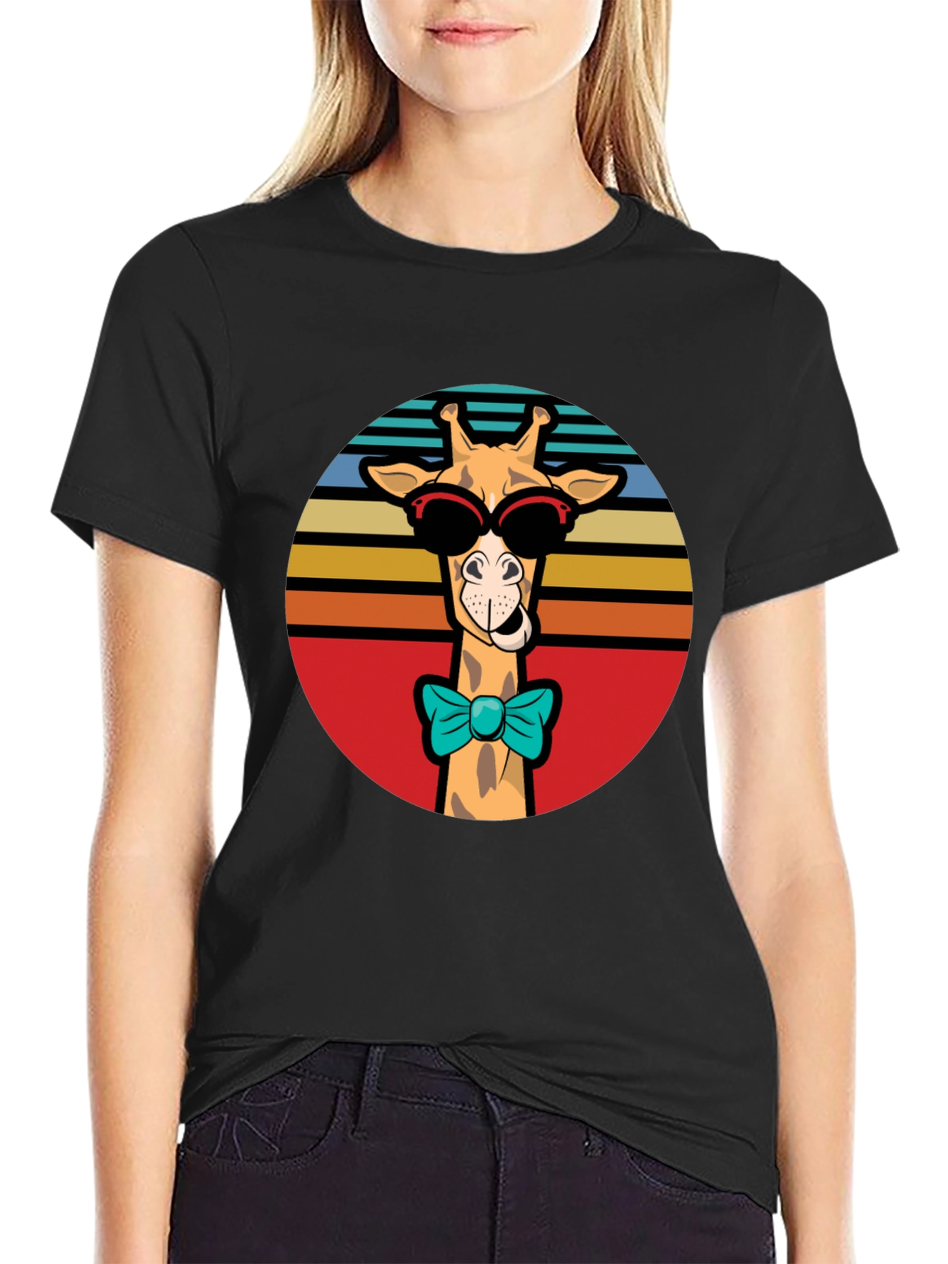 Cool Giraffe T-Shirt - Retro Style