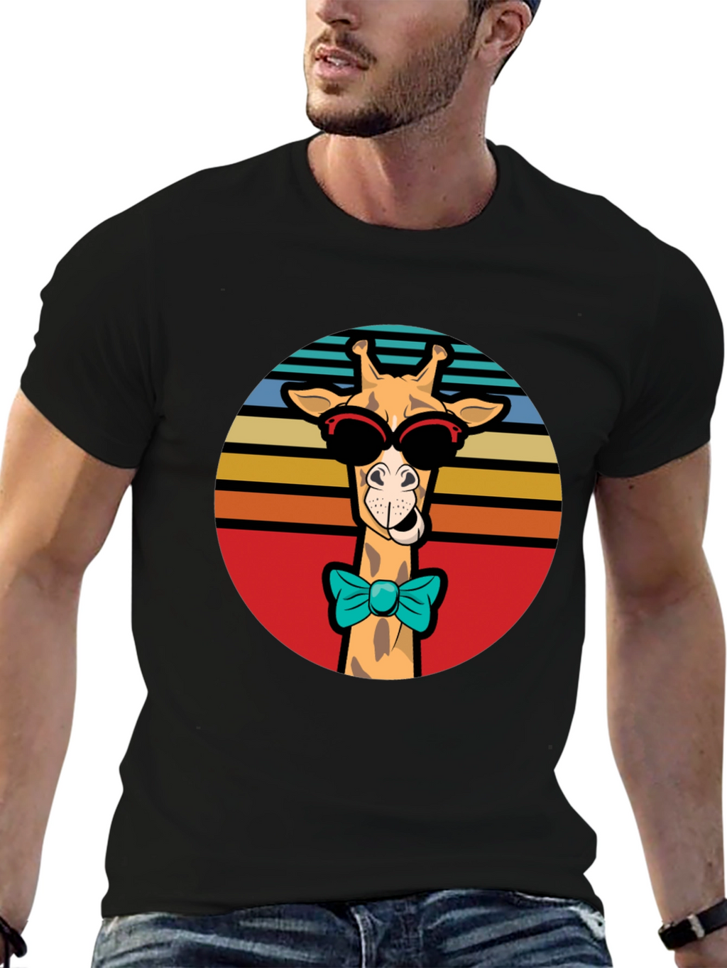 Cool Giraffe T-Shirt - Retro Style