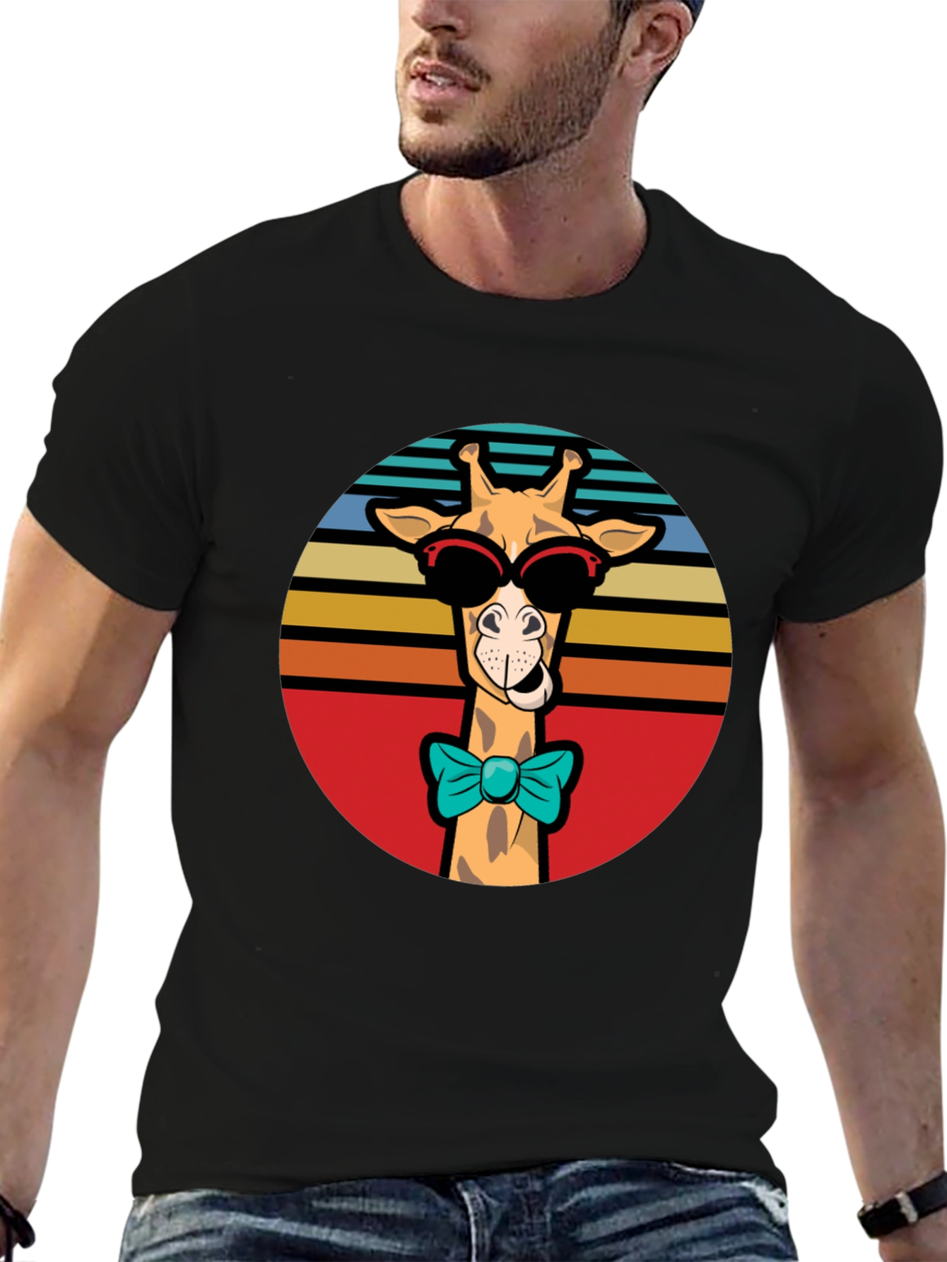 Cool Giraffe T-Shirt - Retro Style