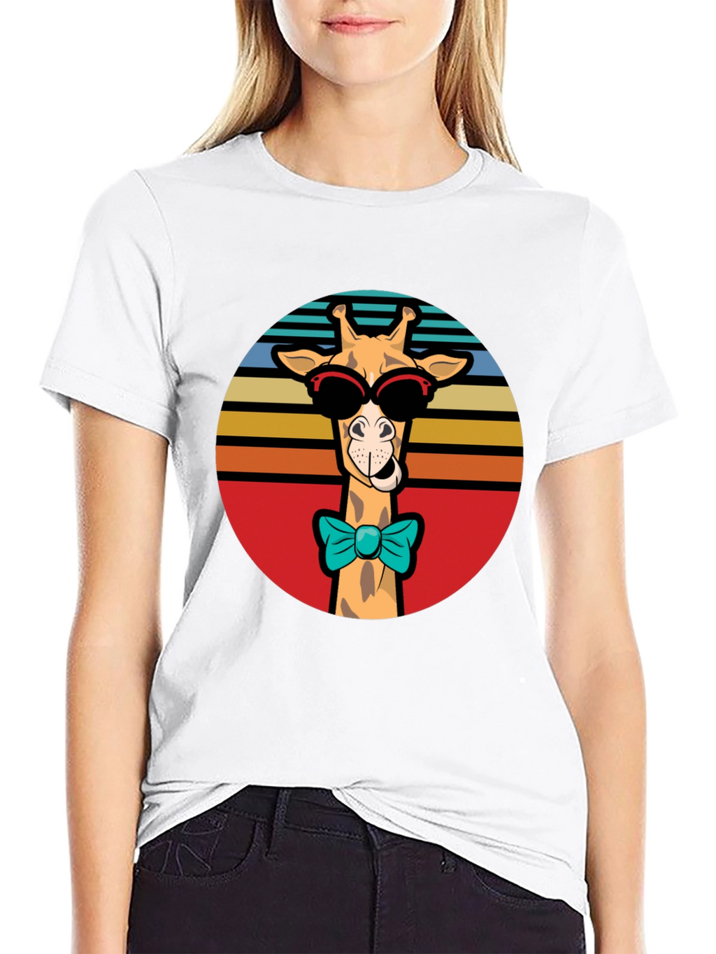 Cool Giraffe T-Shirt - Retro Style