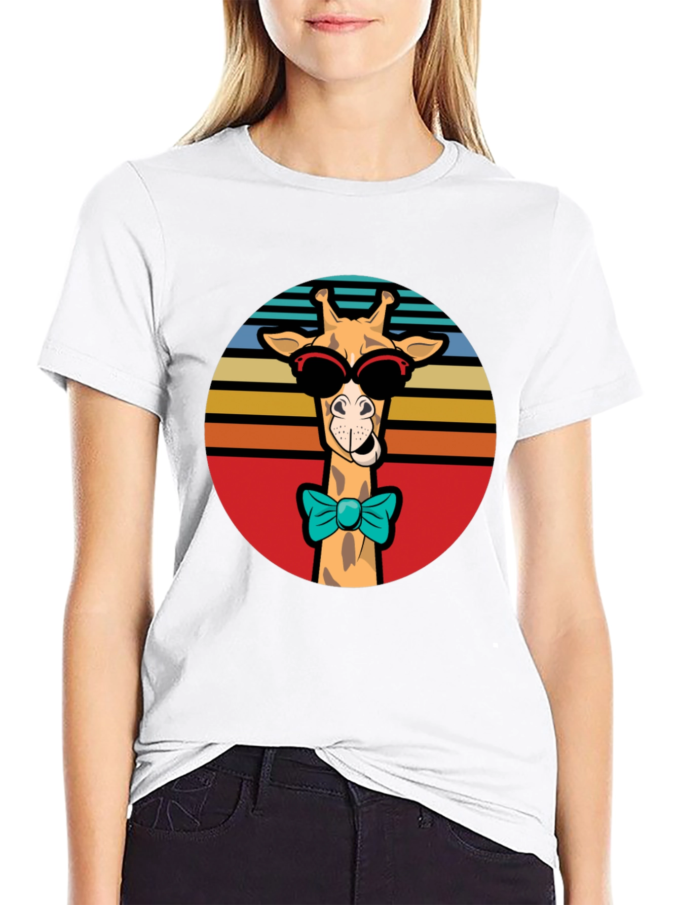 Cool Giraffe T-Shirt - Retro Style