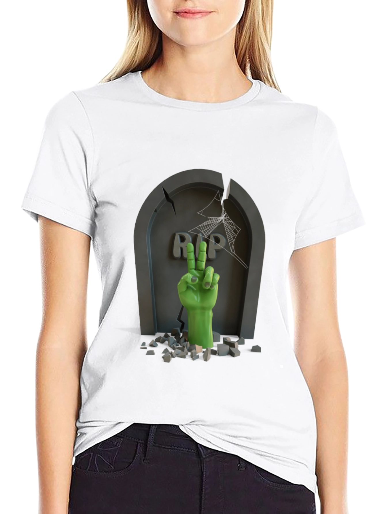 Zombie Hand RIP Tombstone T-Shirt