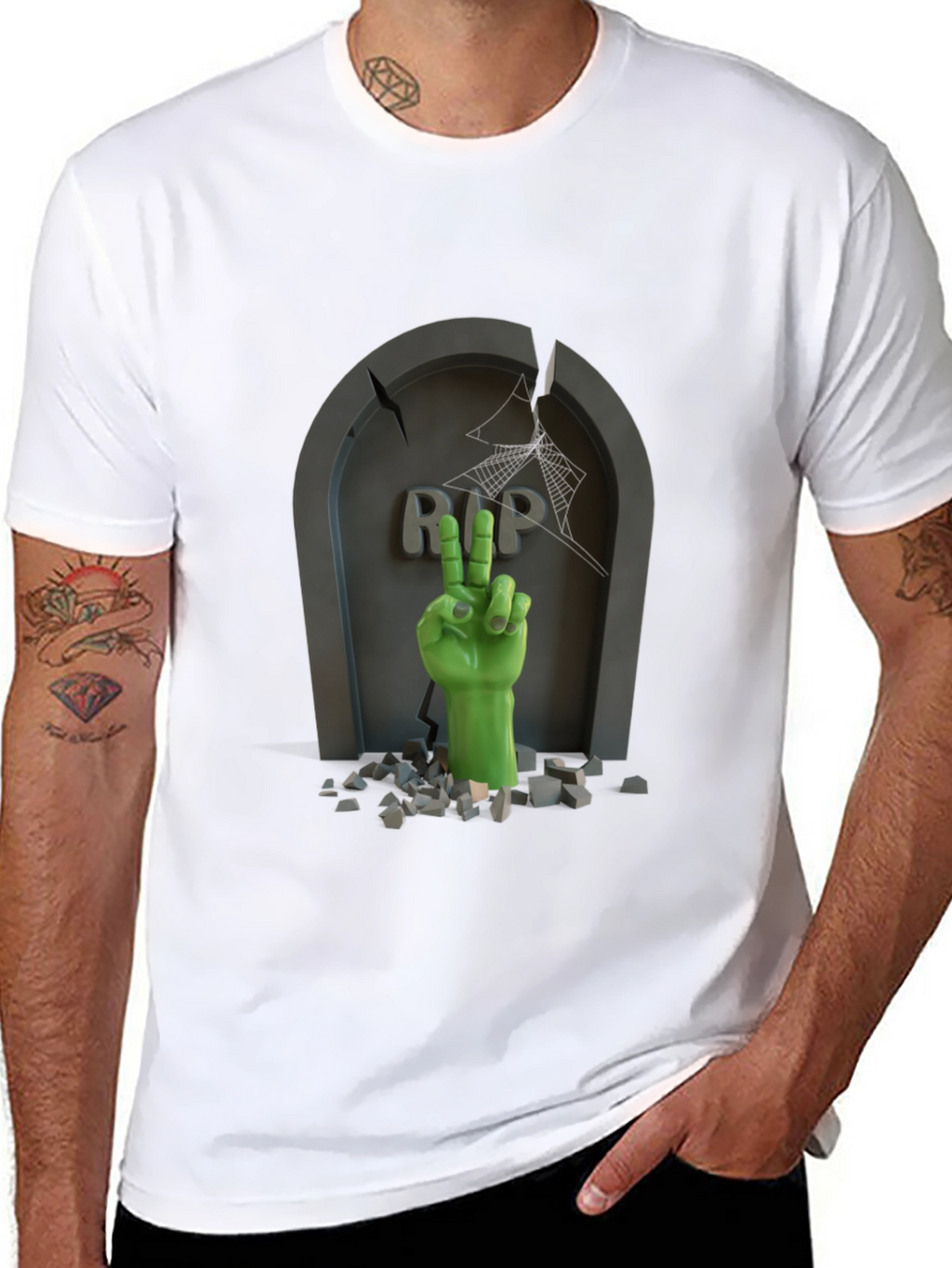 Zombie Hand RIP Tombstone T-Shirt