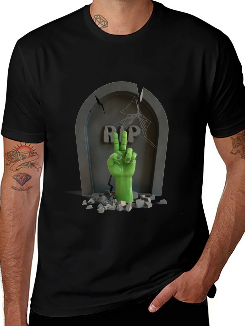 Zombie Hand RIP Tombstone T-Shirt
