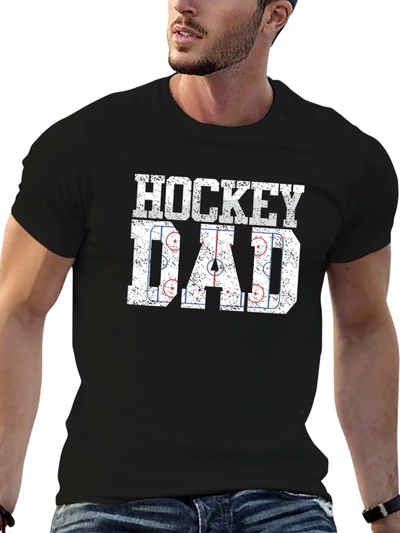 Hockey Dad Graphic T-Shirt - Black