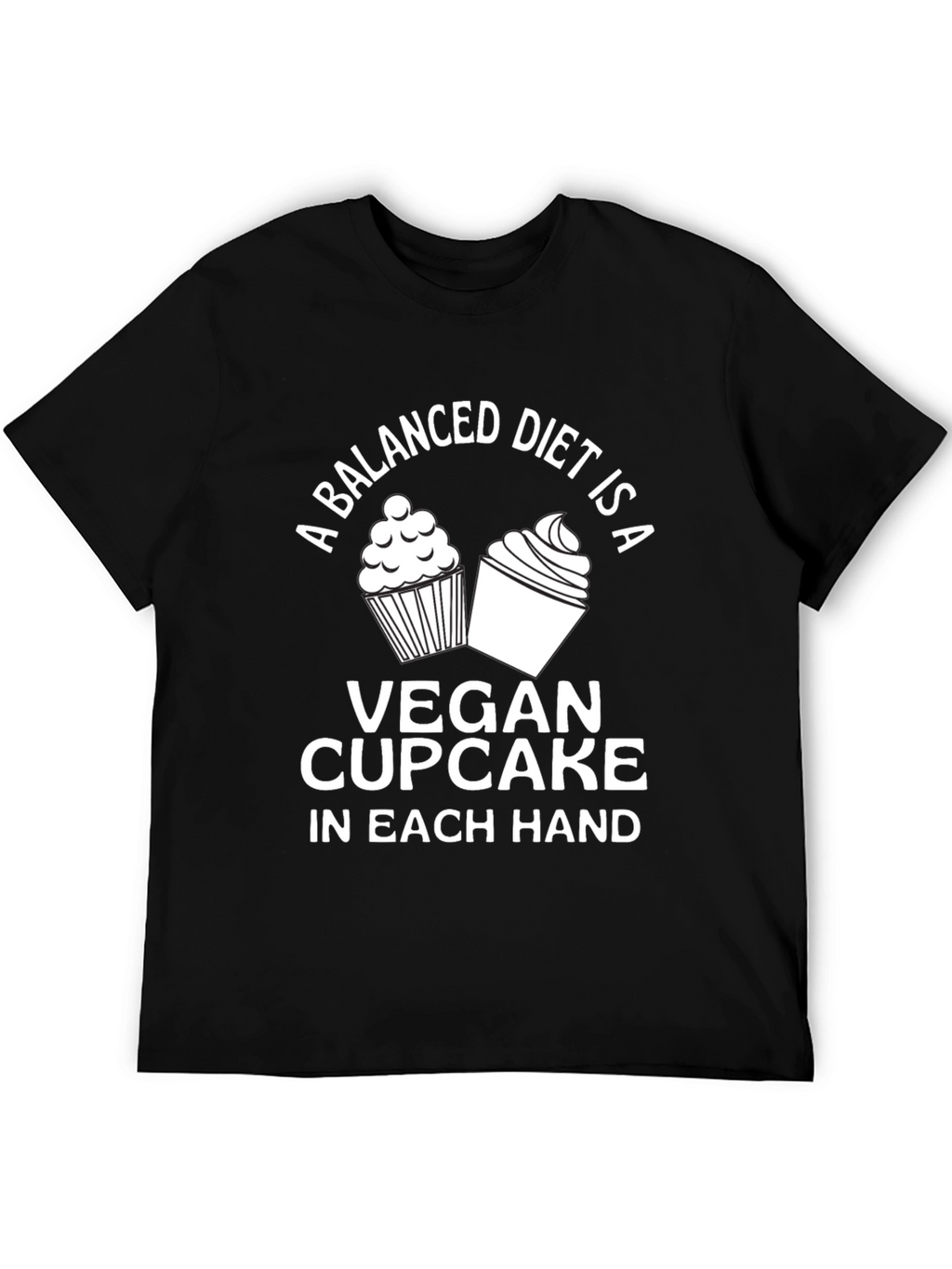 Vegan Cupcake T-Shirt - Balanced Diet Design