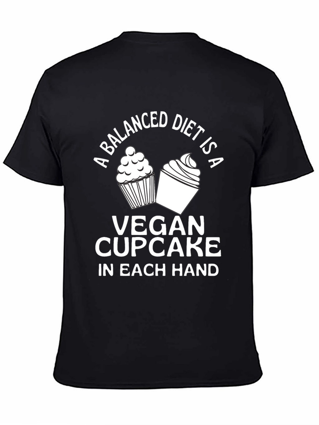 Vegan Cupcake T-Shirt - Balanced Diet Design