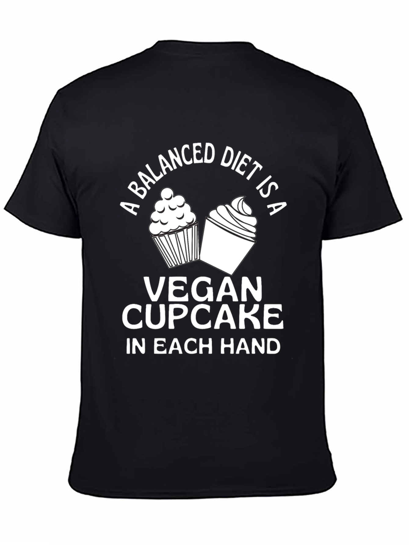 Vegan Cupcake T-Shirt - Balanced Diet Design