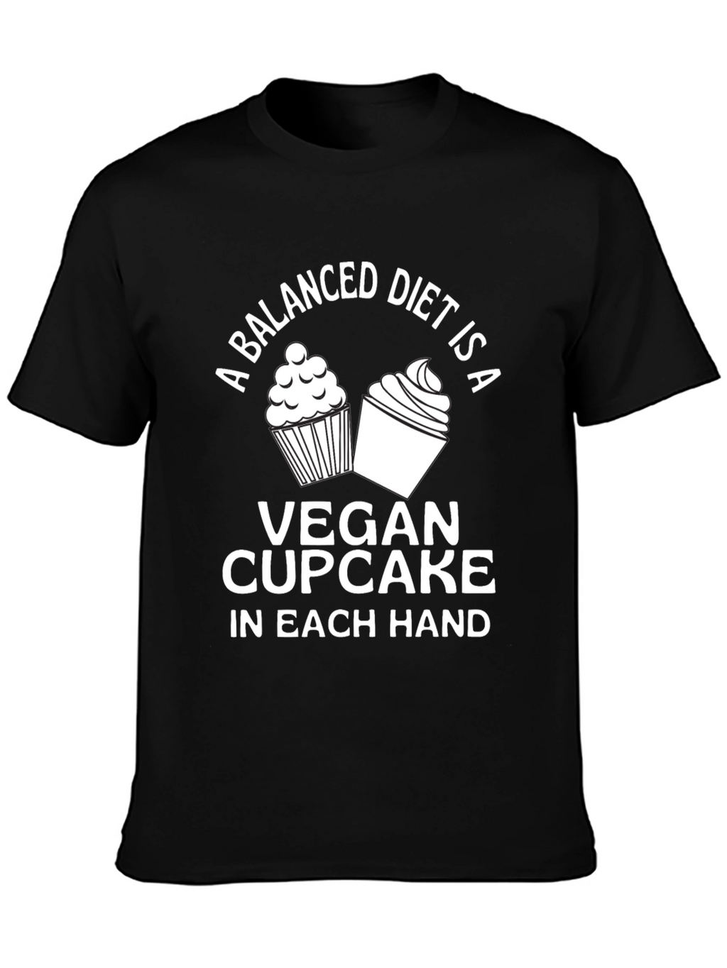 Vegan Cupcake T-Shirt - Balanced Diet Design