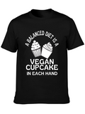 Vegan Cupcake T-Shirt - Balanced Diet Design