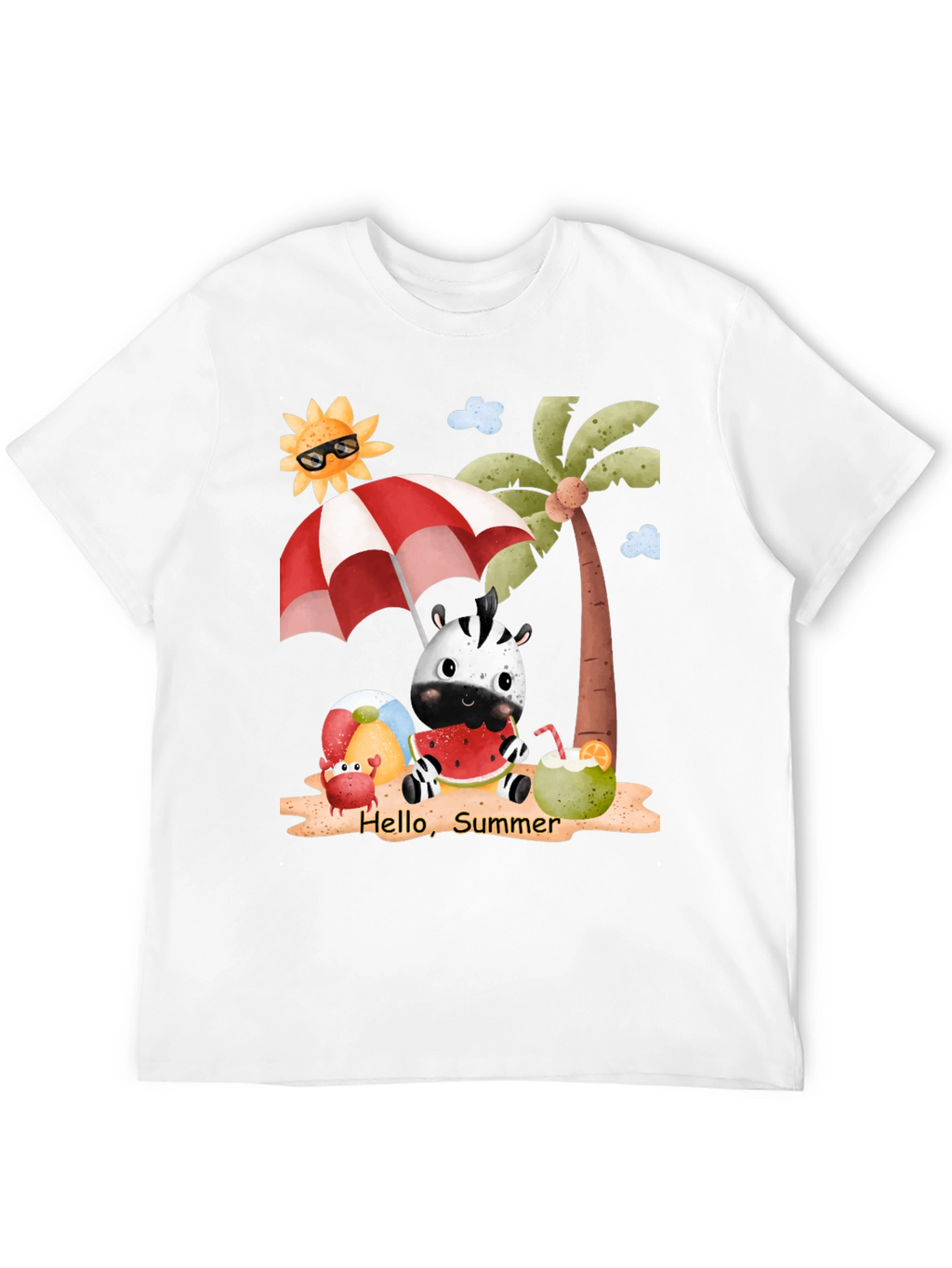 Summer Fun T-Shirt: Zebra Beach and Sunshine!