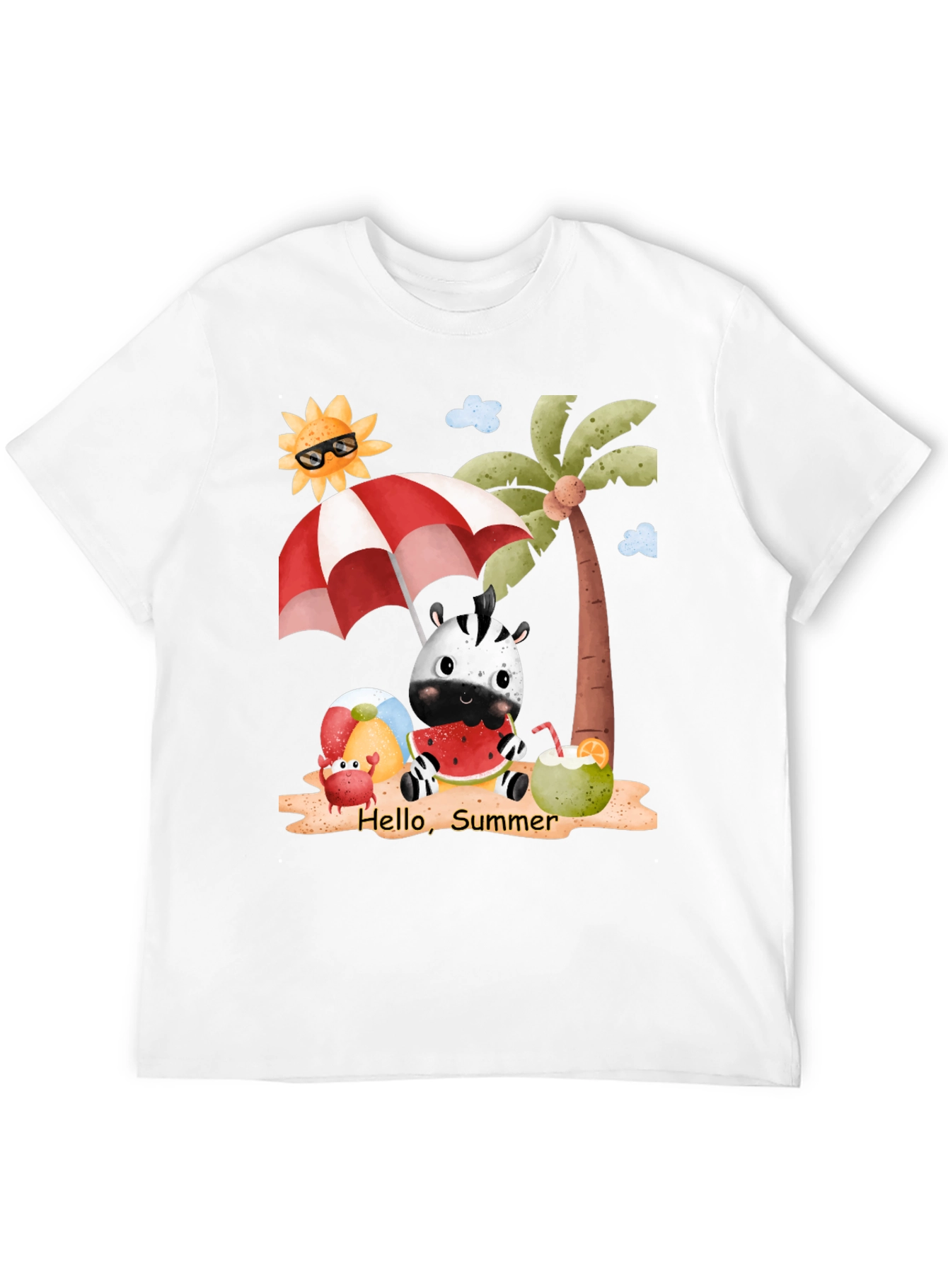 Summer Fun T-Shirt: Zebra Beach and Sunshine!
