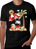 Summer Fun T-Shirt: Zebra Beach and Sunshine!