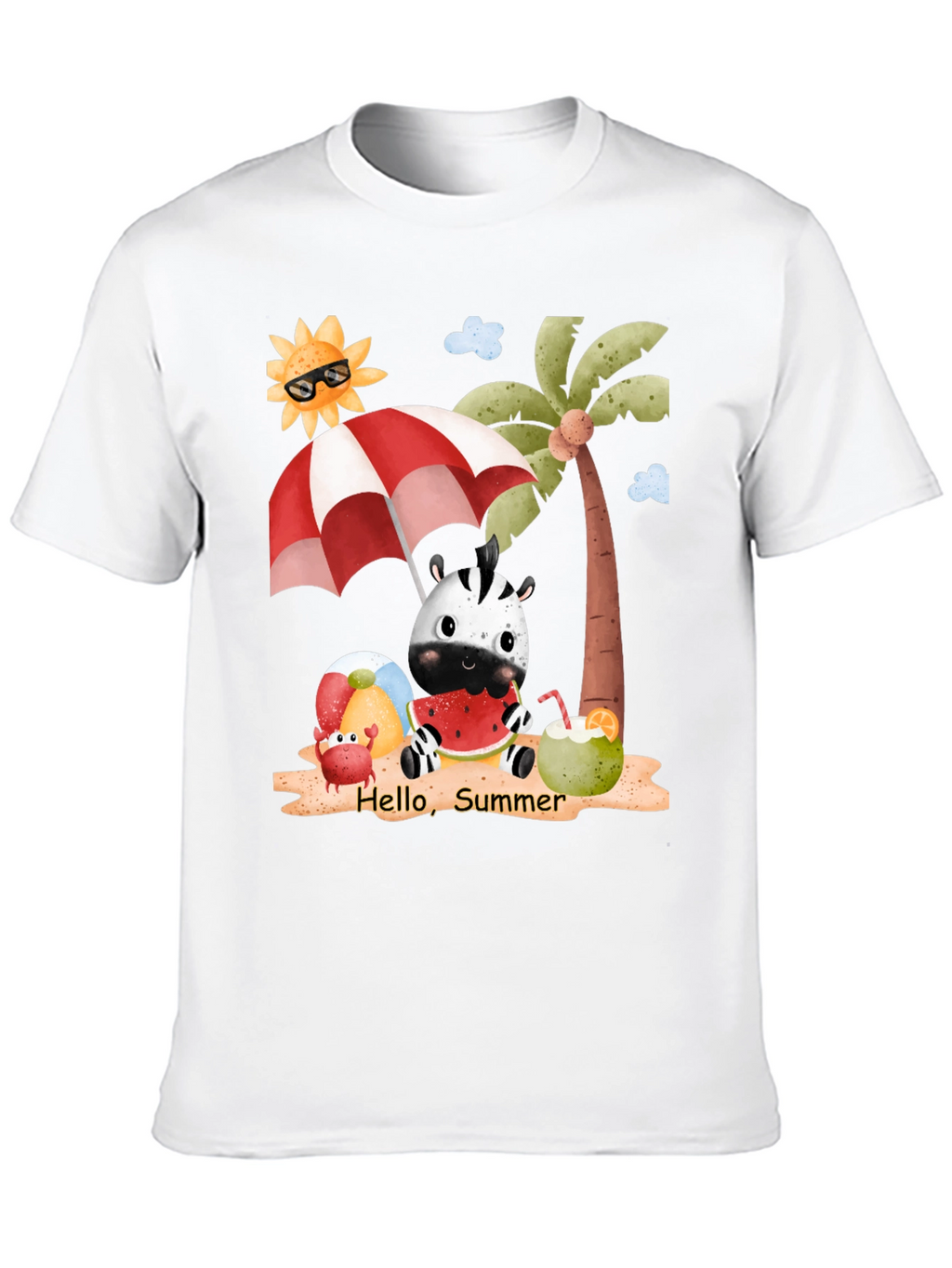 Summer Fun T-Shirt: Zebra Beach and Sunshine!