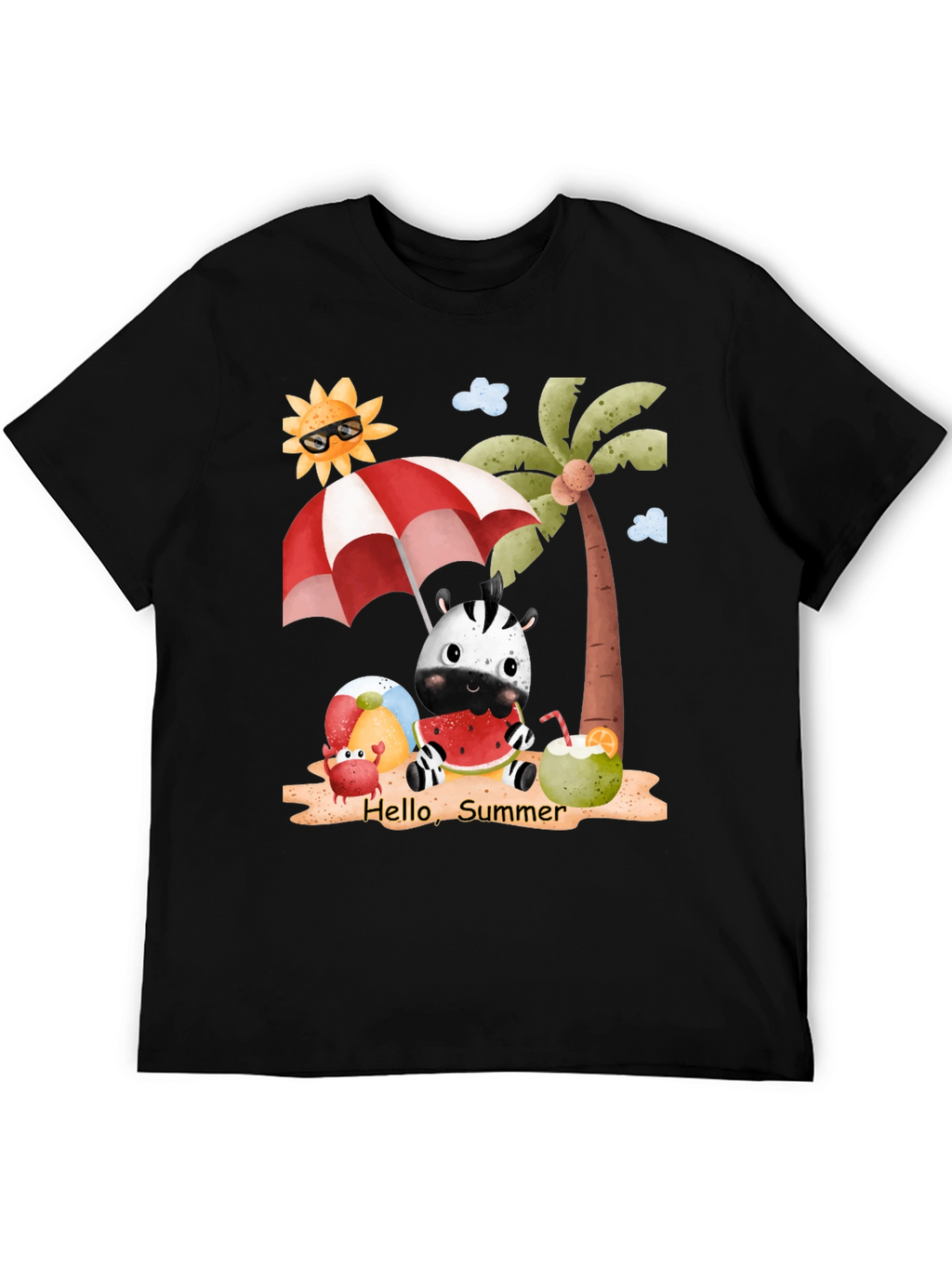 Summer Fun T-Shirt: Zebra Beach and Sunshine!