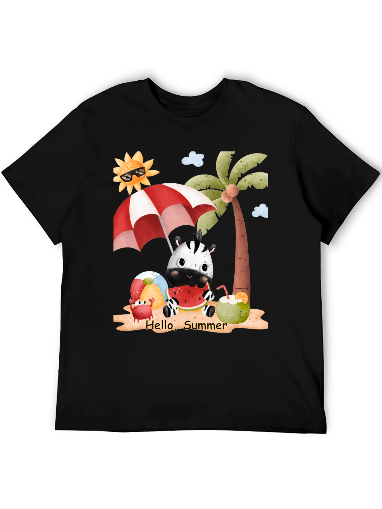 Summer Fun T-Shirt: Zebra Beach and Sunshine!