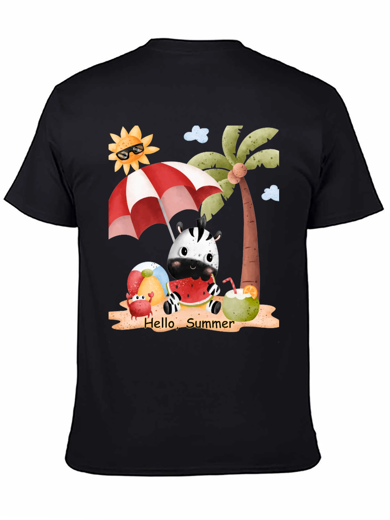Summer Fun T-Shirt: Zebra Beach and Sunshine!