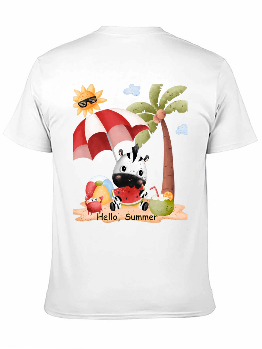 Summer Fun T-Shirt: Zebra Beach and Sunshine!