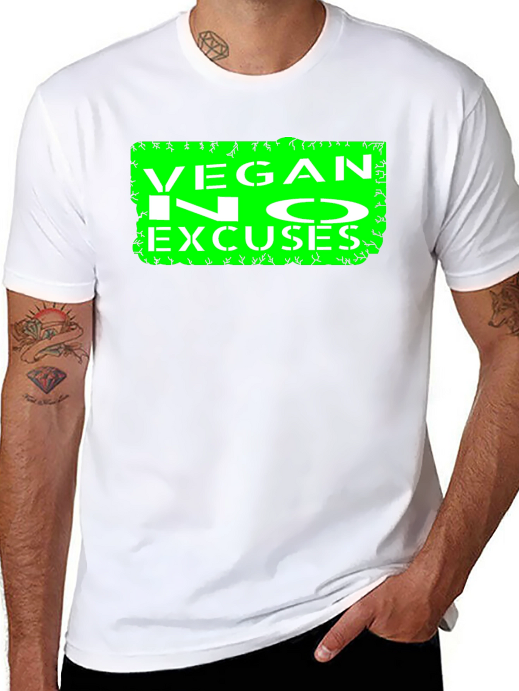 Vegan No Excuses Graphic Tee - Black