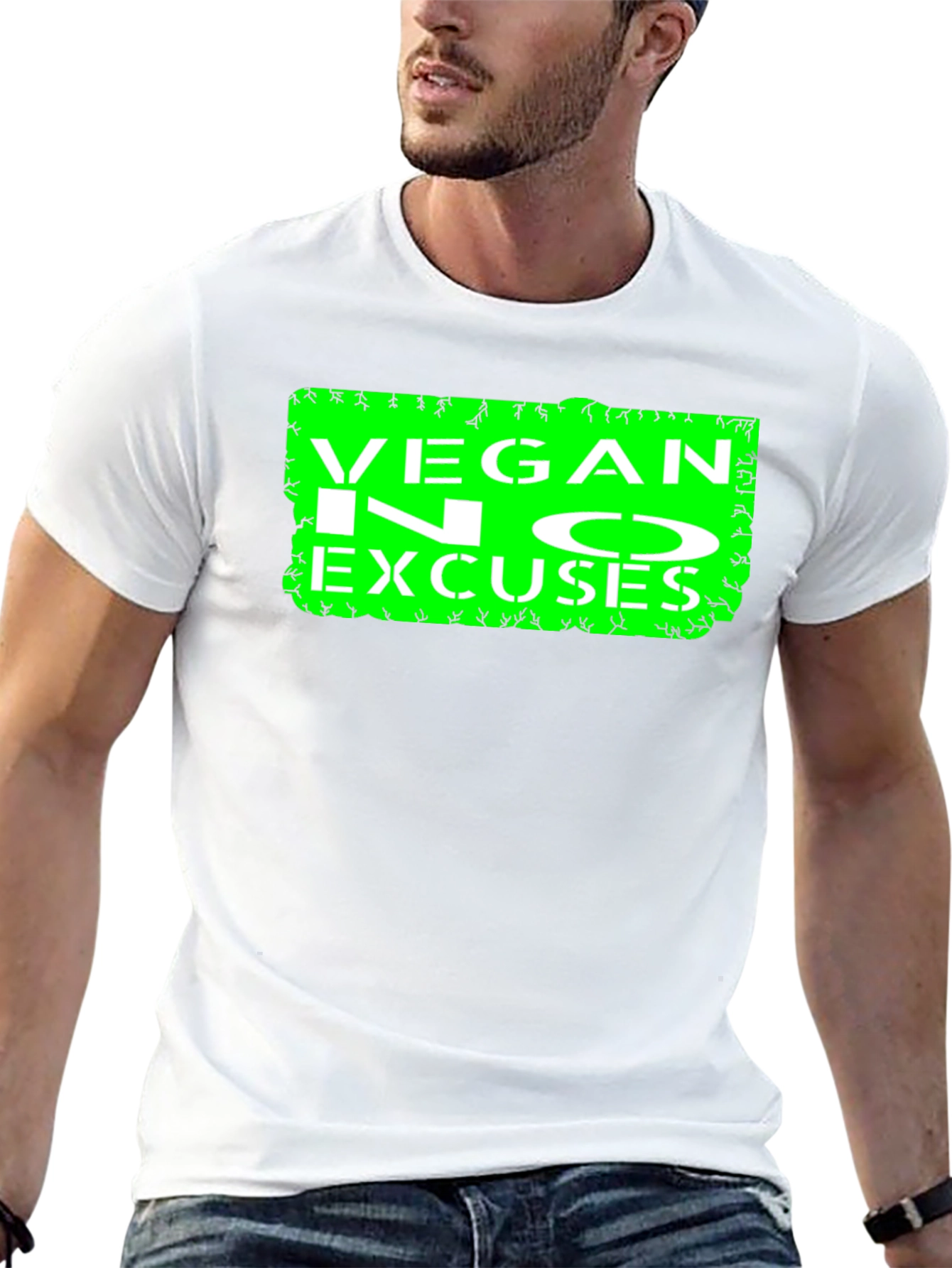 Vegan No Excuses Graphic Tee - Black