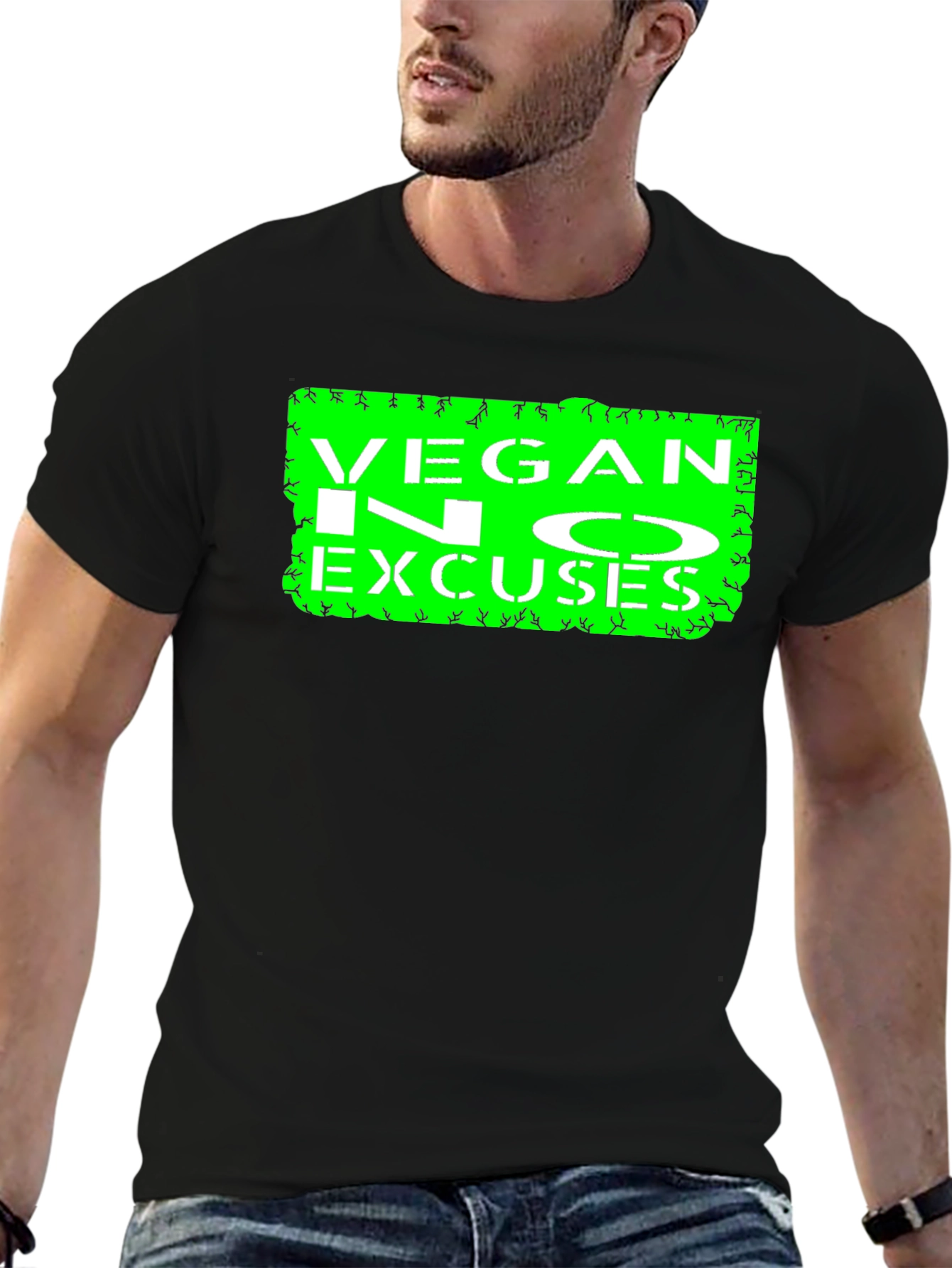 Vegan No Excuses Graphic Tee - Black