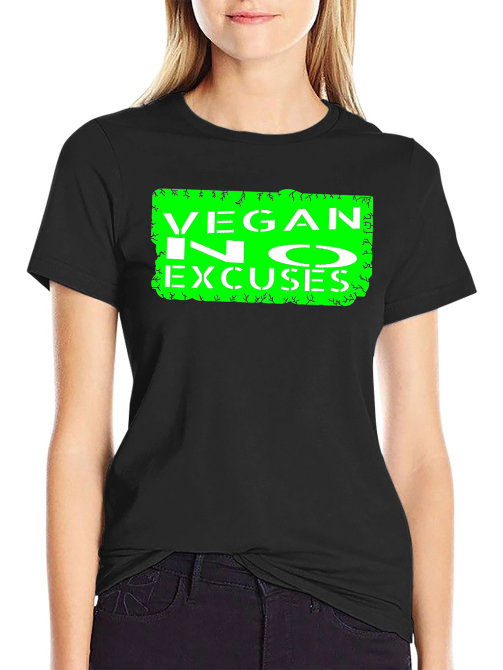 Vegan No Excuses Graphic Tee - Black