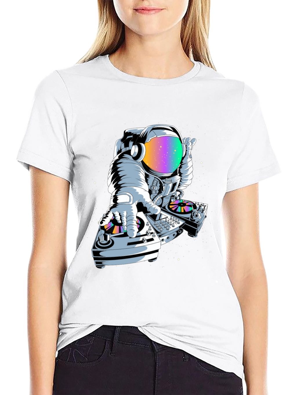 Astronaut DJ Graphic Tee - Space Music Lover