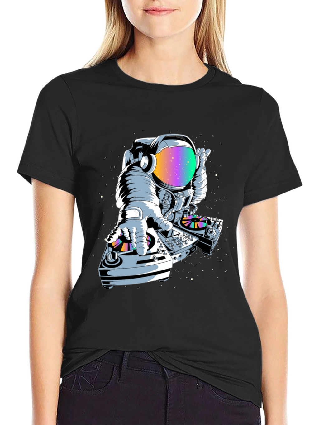Astronaut DJ Graphic Tee - Space Music Lover