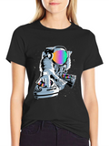 Astronaut DJ Graphic Tee - Space Music Lover