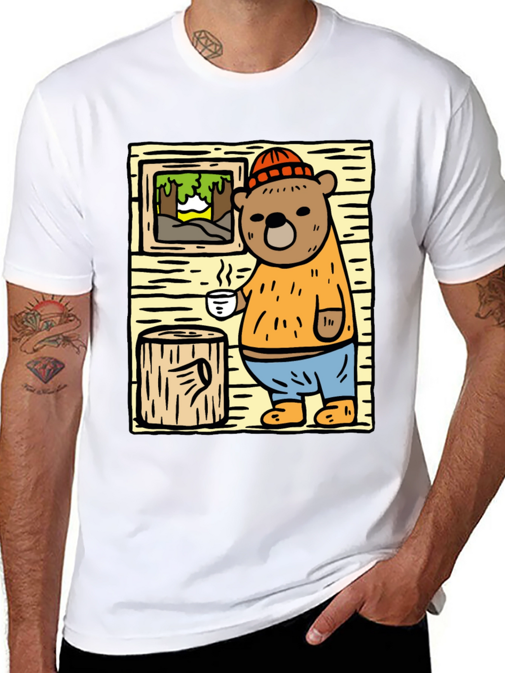 Cozy Cabin Bear T-Shirt