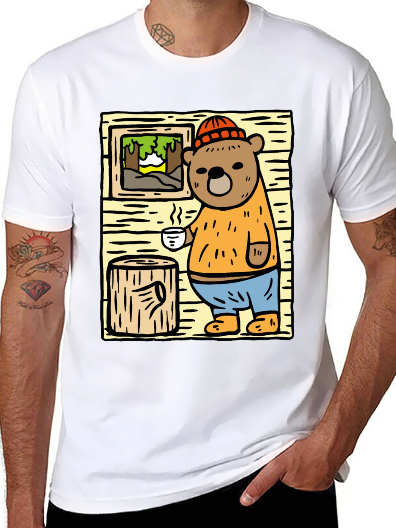 Cozy Cabin Bear T-Shirt