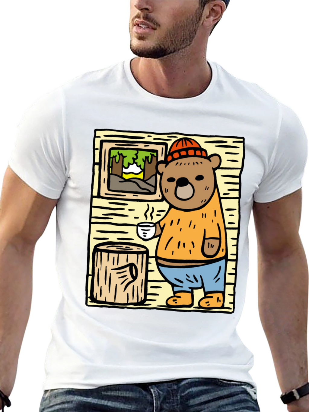 Cozy Cabin Bear T-Shirt