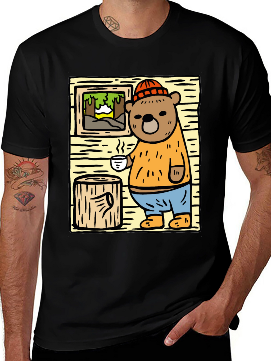 Cozy Cabin Bear T-Shirt