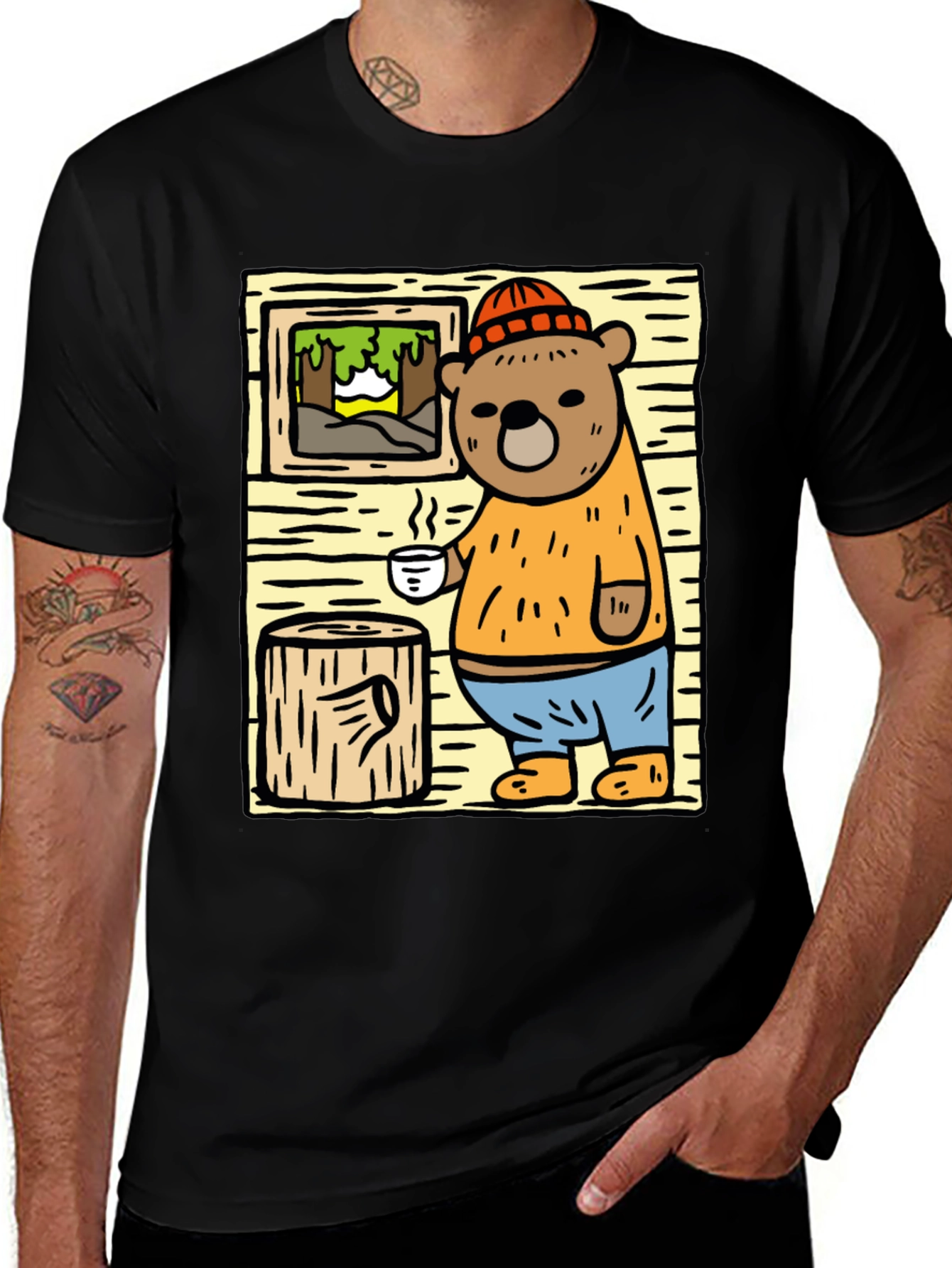 Cozy Cabin Bear T-Shirt