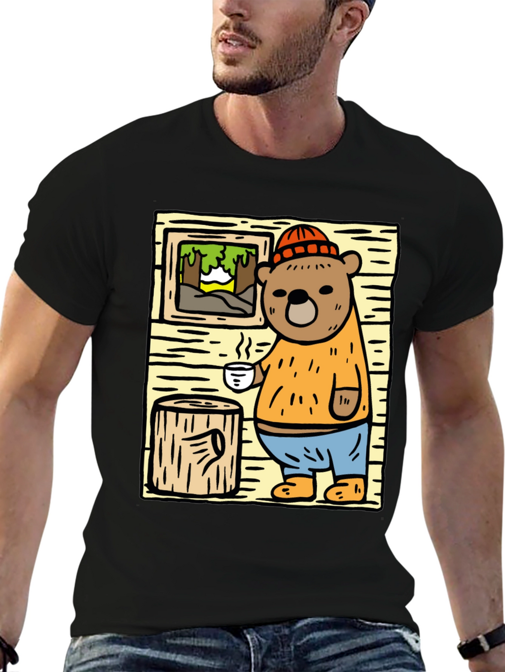 Cozy Cabin Bear T-Shirt