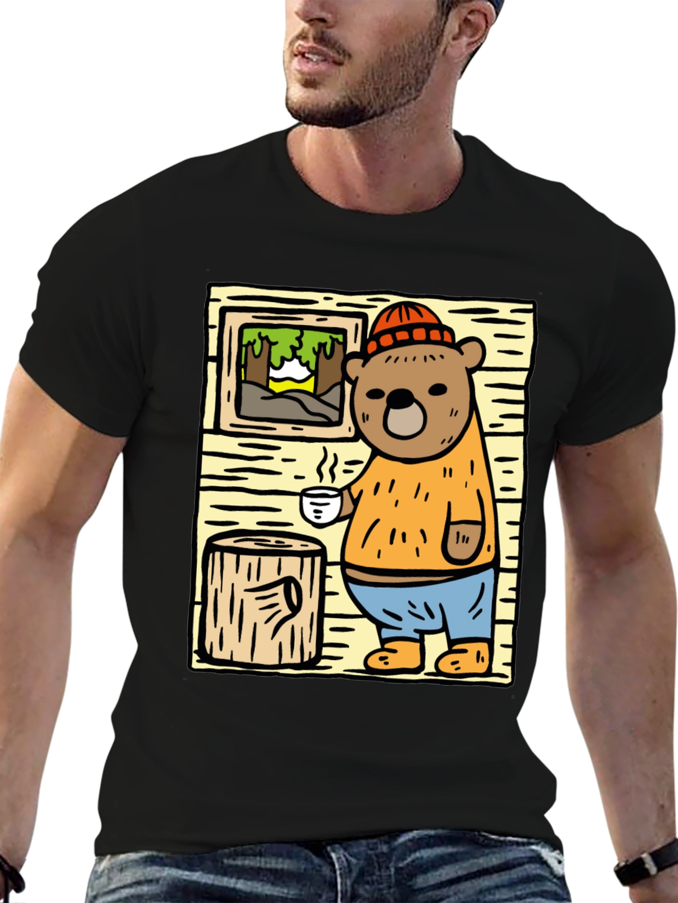 Cozy Cabin Bear T-Shirt