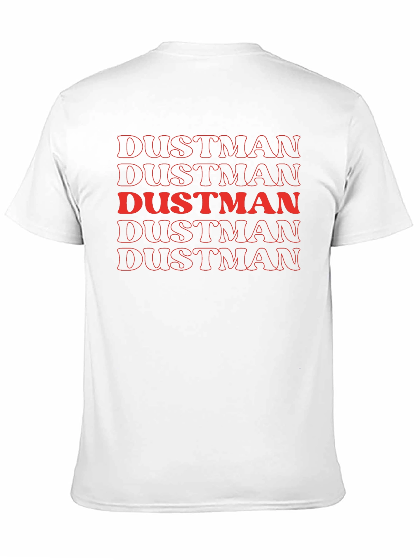 Dustman Retro Graphic Print Crew Neck Tee