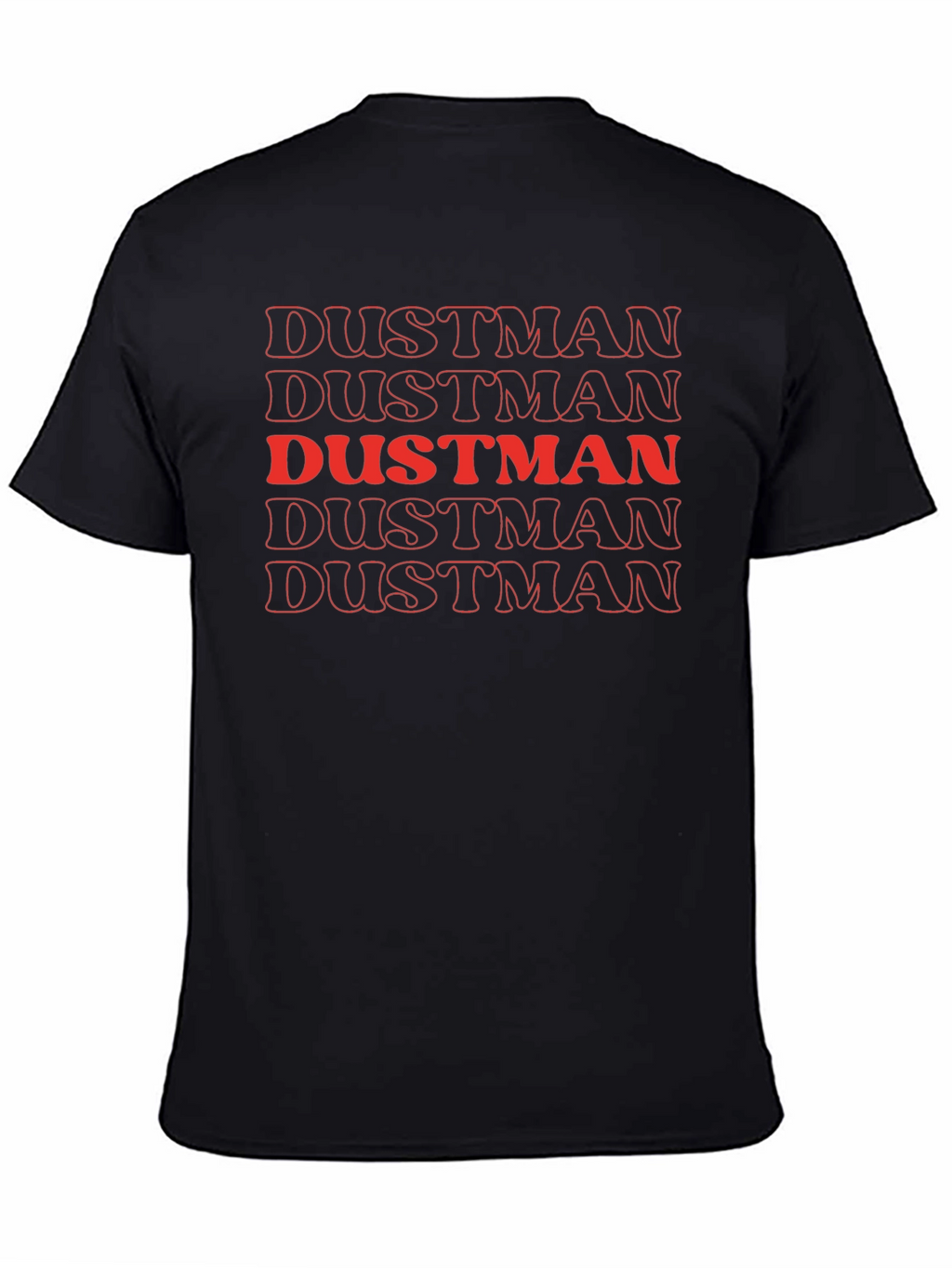 Dustman Retro Graphic Print Crew Neck Tee