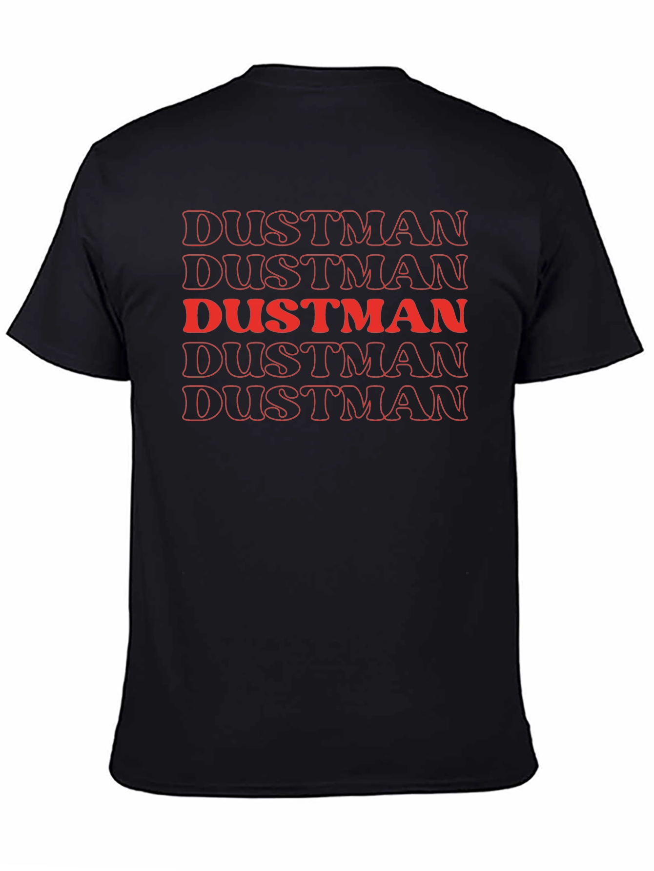Dustman Retro Graphic Print Crew Neck Tee