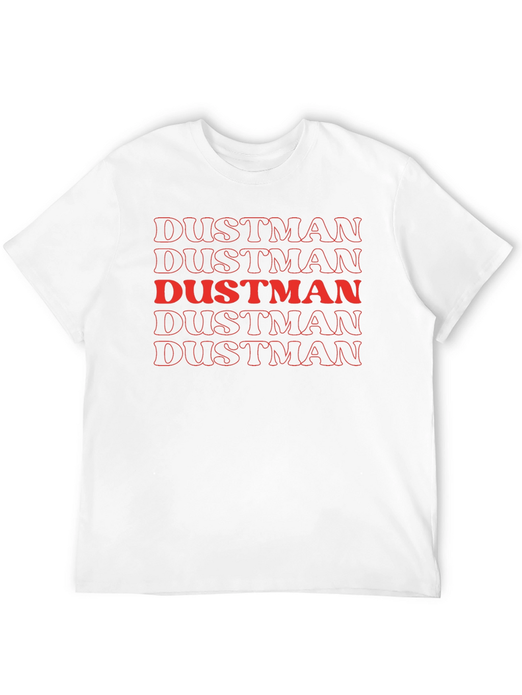 Dustman Retro Graphic Print Crew Neck Tee