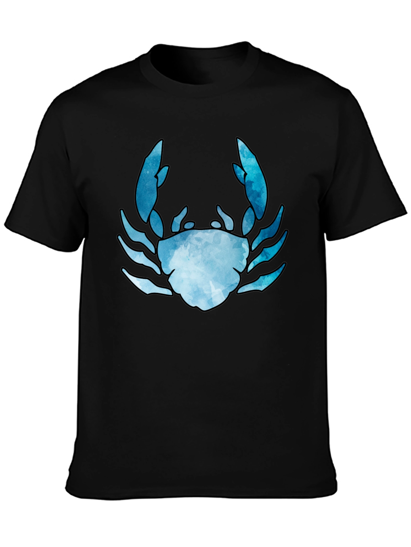 Blue Watercolor Crab Graphic Tee