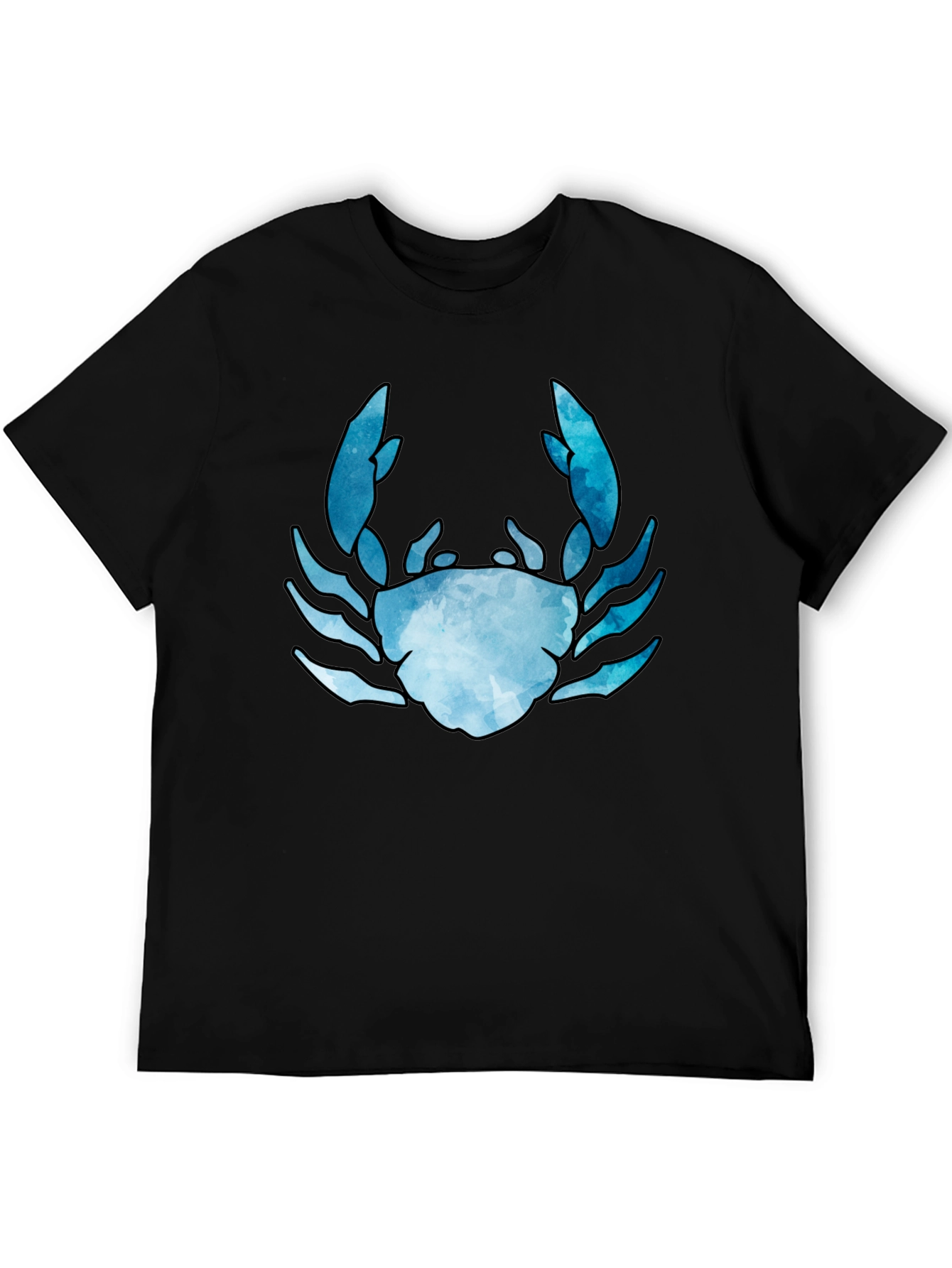 Blue Watercolor Crab Graphic Tee