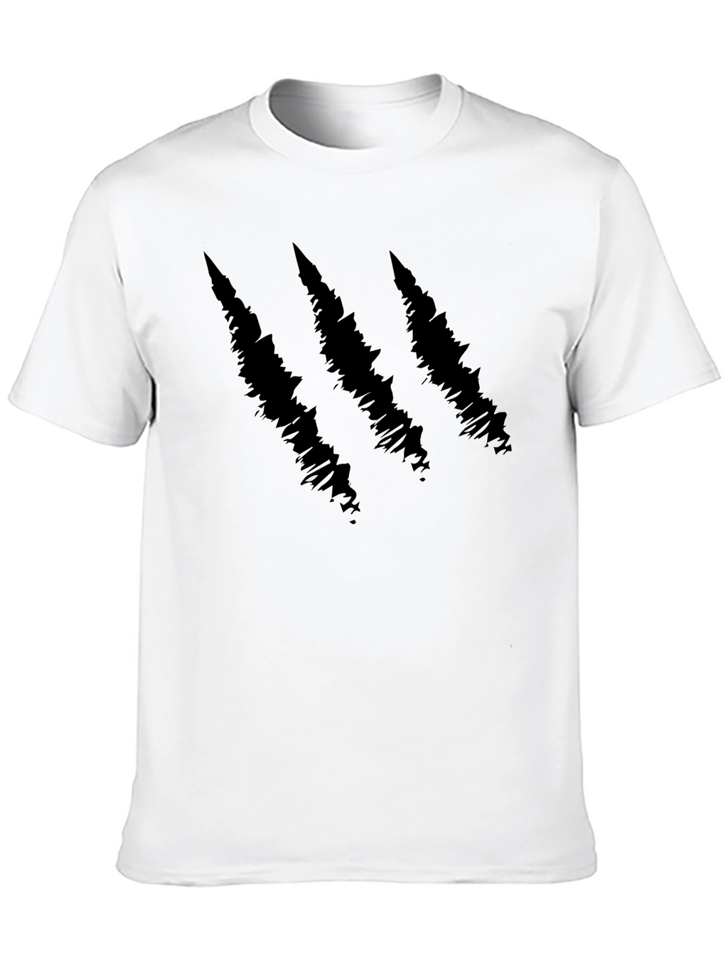 Claw Mark Graphic Print Black T-Shirt