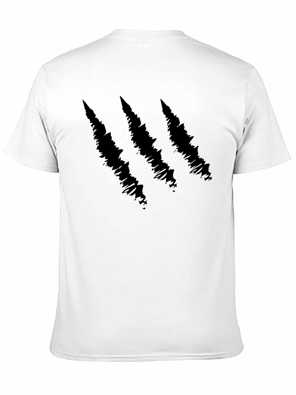 Claw Mark Graphic Print Black T-Shirt