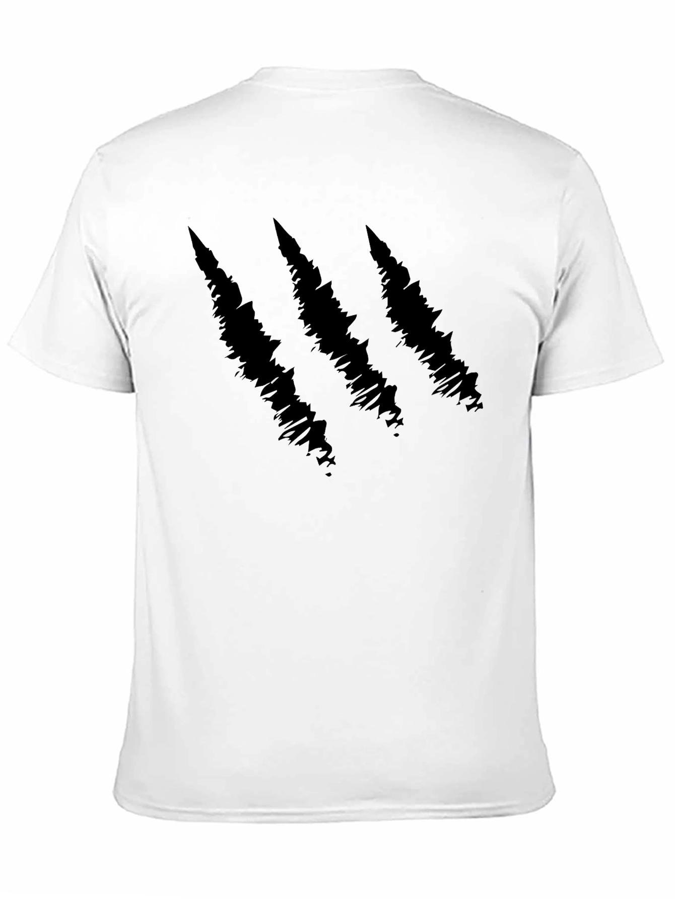 Claw Mark Graphic Print Black T-Shirt