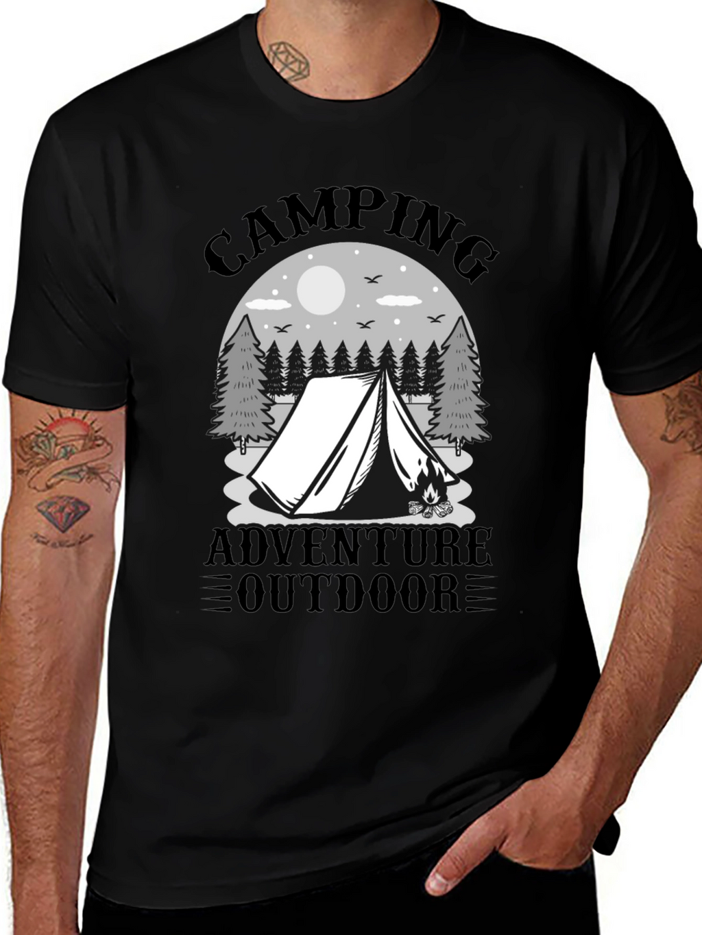 Camping Adventure Graphic Tee - Outdoor T-Shirt