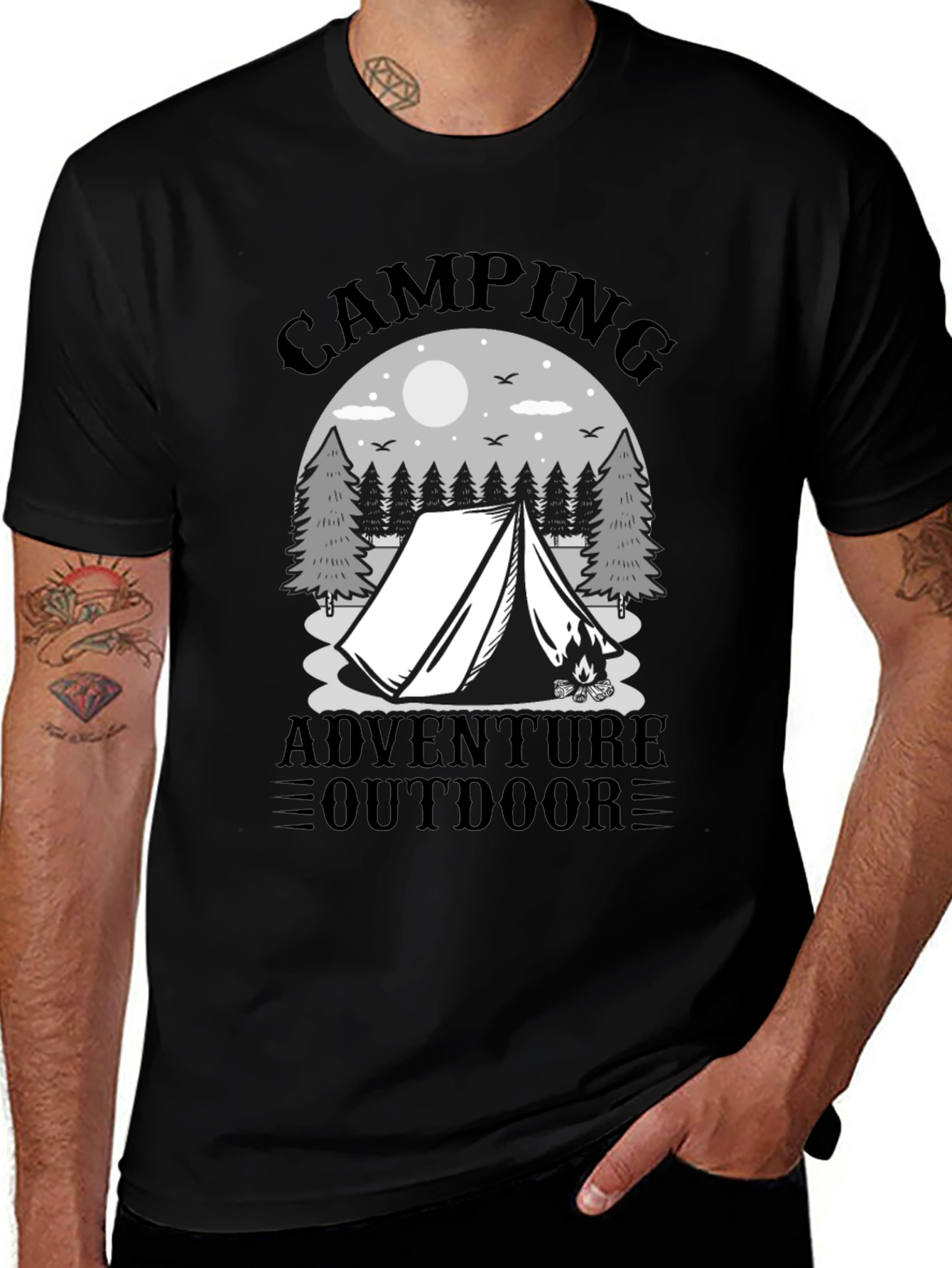 Camping Adventure Graphic Tee - Outdoor T-Shirt