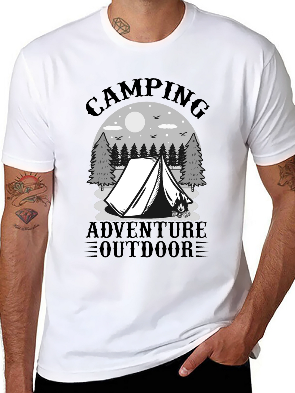Camping Adventure Graphic Tee - Outdoor T-Shirt